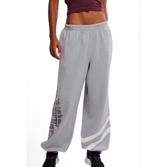 Free People Movement Heather Grey Joggers‎ Lounge Sweatpants Athleisure NWT Sz L - Picture 12 of 13